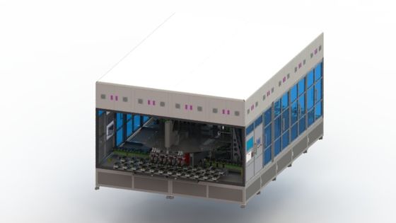 4つの場所の李イオン電池の製造設備の熱い出版物装置の直線タイプ