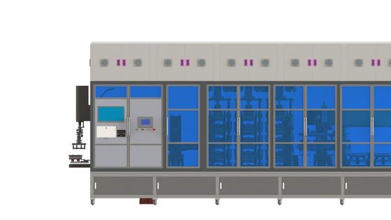 4つの場所の李イオン電池の製造設備の熱い出版物装置の直線タイプ
