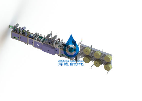 6KW電池の生産ライン自動PLC制御折りたたみのマスク機械