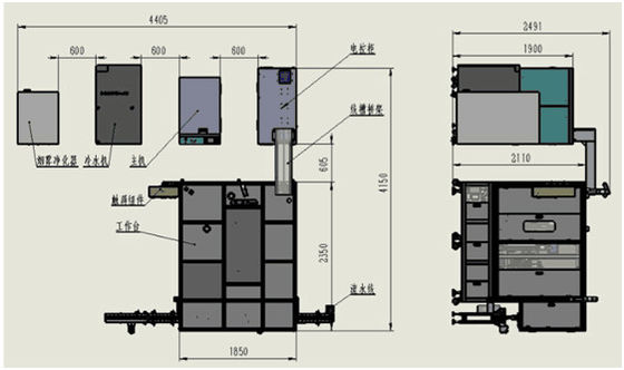 自動レーザ溶接機械注入港の溶接装置2300KG